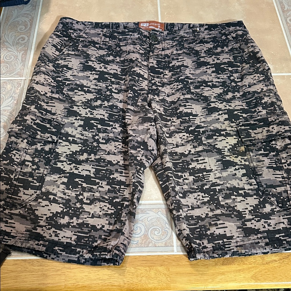 Royal Blue Digital Camo Cargo Shorts